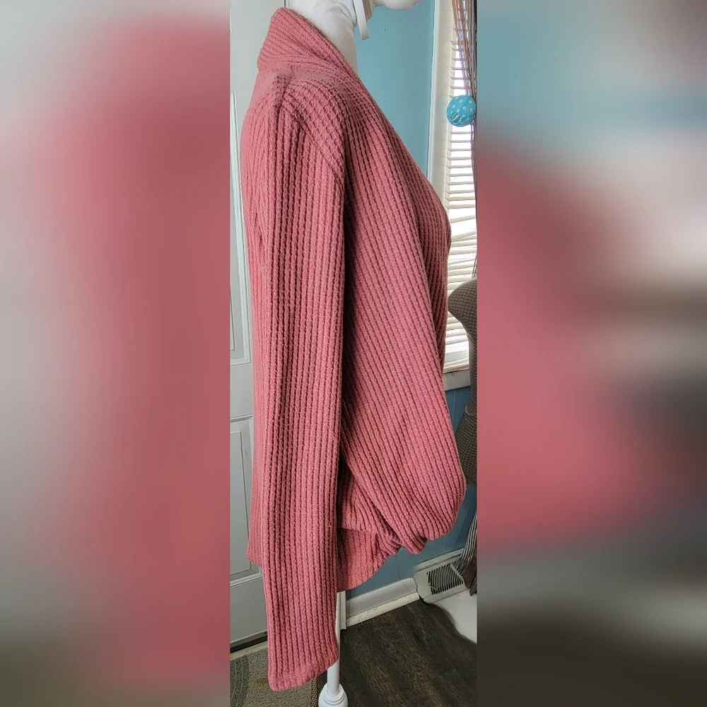 Akemi + Kin Anthropologie Woodruff Waffle Knit Wrap  Long-sleeved Top Womens S - Picture 5 of 12